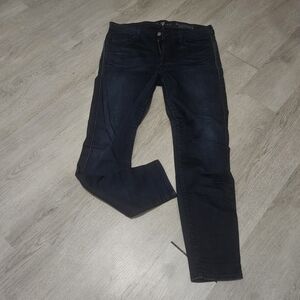 7‎ For All Mankind Women's Deep Indigo Skinny Jeans